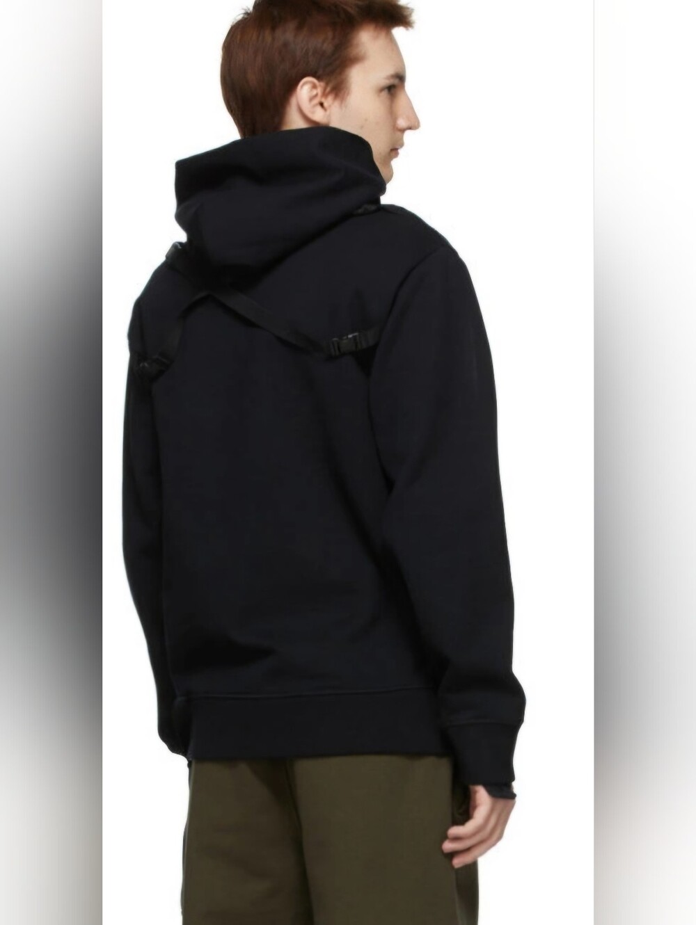Helmut Lang Bondage Strap Hoodie Black XS Men S Women HLM50686 Harness